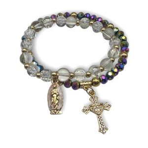 Religious Beaded Bracelet Set NWOT